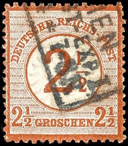 German Reich 2 1/2 on 2 1/2 Gr. Brown ... 