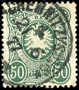 German Reich 50 pennies, dark olive green, ... 