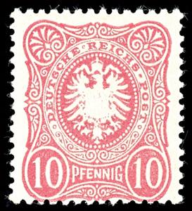 German Reich 10 penny bright carmine, mint ... 