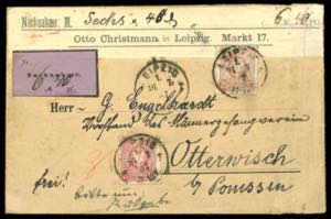 German Reich 25 penny in mixed franking with ... 