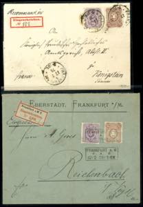 German Reich 25 pennies in mixed franking ... 