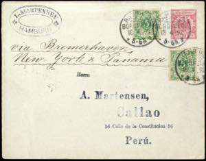 German Reich 5 Pfg green (2) on postal ... 