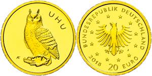 Münzen Bund ab 1946 20 Euro, Gold, 2018, J, ... 