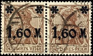 German Reich 1, 60 M. On 5 Pfg Germania dark ... 