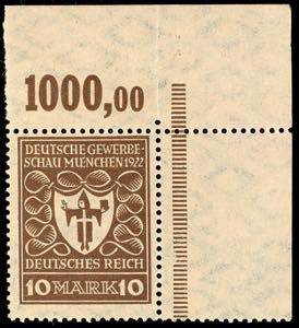 German Reich 10 Mk. Trade show 1922, ... 