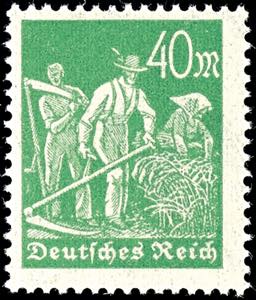 German Reich 40 Mark worker greenish olive, ... 