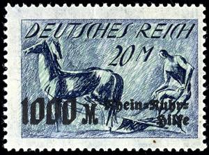 German Reich 20 Mark Rhine-Ruhr-aid, ... 