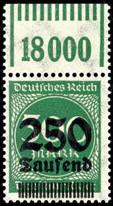 Deutsches Reich 250 Tsd. auf 300 Mark, OPD ... 