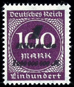 German Reich 1 Mrd (Billion). On 100 M. ... 