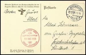 Zeppelin Mail 1924, South West Germany ... 