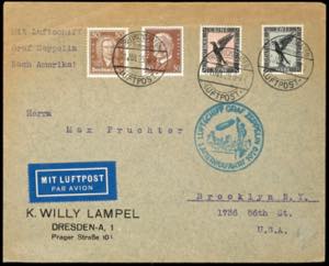 Zeppelin Mail 1929, 1. America flight, ... 