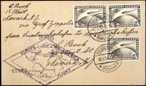 Zeppelin Mail 1930, South America flight, ... 