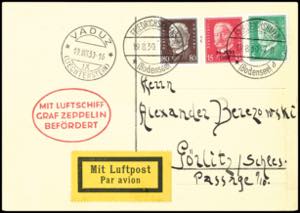 Zeppelin Mail 1930, Switzerland flight, ... 
