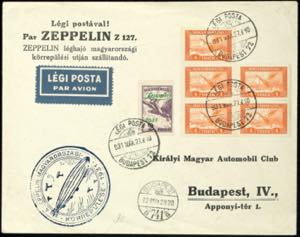 Zeppelin Mail 1931, fligth with landing to ... 