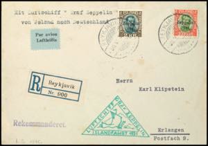 Zeppelinpost nach Sieger 1931, Islandfahrt, ... 