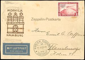 Zeppelin Mail 1931, Zurich trip, board mail ... 