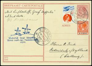 Zeppelin Mail 1931, Netherlands flight, ... 