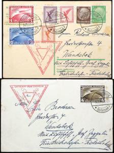 Zeppelin Mail 1933, Chicago travel, handing ... 