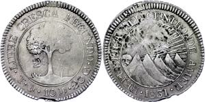 Guatemala 2 Reales, 1831, TF, KM 9.3, div. ... 