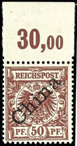 Deutsche Post in China 50 Pfg Krone/Adler ... 