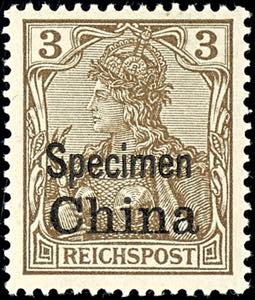 Deutsche Post in China 3 Pfg Reichspost mit ... 