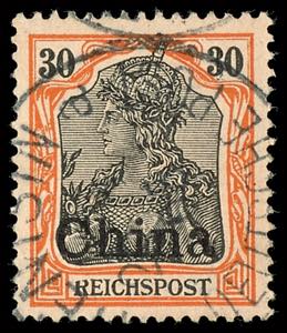 China 30 Pfg German Reich with overprint ... 