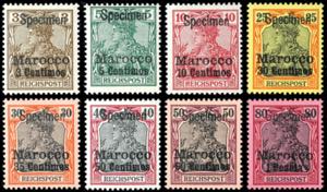 Deutsche Post in Marokko 3 Cen. auf 3 ... 