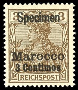 Morocco 3 penny Germania with overprint ... 