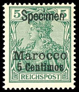 Morocco 5 penny Germania with overprint ... 