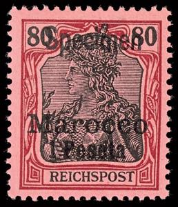 Deutsche Post in Marokko 80 Pfennig Germania ... 