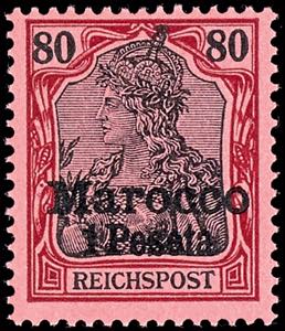 Morocco 80 penny Germania with bold ... 