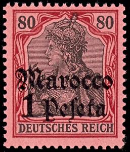 Morocco 80 penny Germania with overprint\ ... 