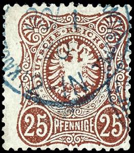 German Post Turkey - Forerunner 25 pennies, ... 