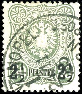 Turkey 50 penny with overprint 2 1/2 ... 