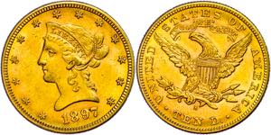 Coins USA 10 Dollars, Gold, 1897, San ... 