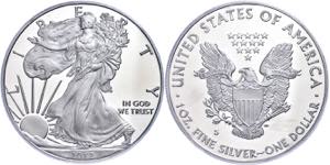 USA 1 Dollar, 2012, S, Silver Eagle, in Slab ... 