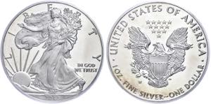 USA 1 Dollar, 2012, W, Silver Eagle, in Slab ... 