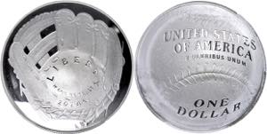 USA 1 Dollar, 2014, P, Baseball Hall of ... 