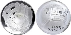 USA 1 Dollar, 2014, P, Baseball Hall of ... 