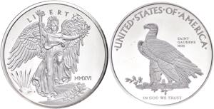 Coins USA 1 oz silver, 2016, inland park ... 