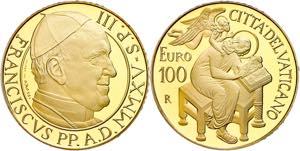 Vatican 100 Euro, Gold, 2015, Franziskus, ... 