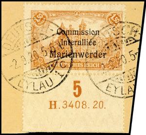 Marienwerder 1, 50 Mark German Reich with ... 