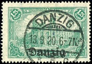 Danzig 1, 25 Mk. Bluish green, neat ... 