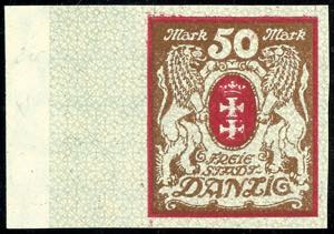 Danzig 50 Mark \large national coat of ... 