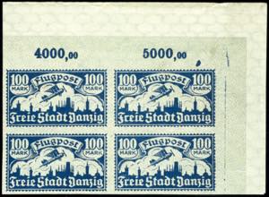 Danzig 100 Mark \airmail\, unperforated ... 