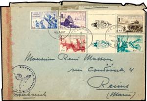 France 1943, post paid fieldpost letter ... 