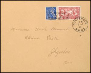 Dunkirk 30 C. Postage stamps issue \Merkur ... 