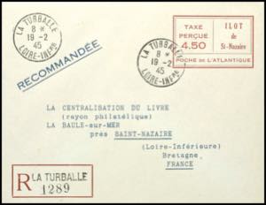 St. Nazaire Postal stationery cover 4.50 ... 