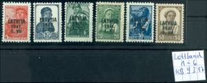Latvia 5 Kop. To 50 Kop. Postal stamps, ... 