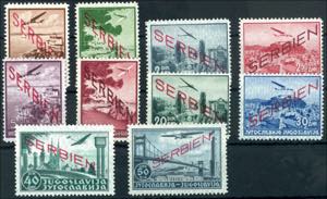 Serbia 0, 50 Din. To 50 Din. \airmail ... 